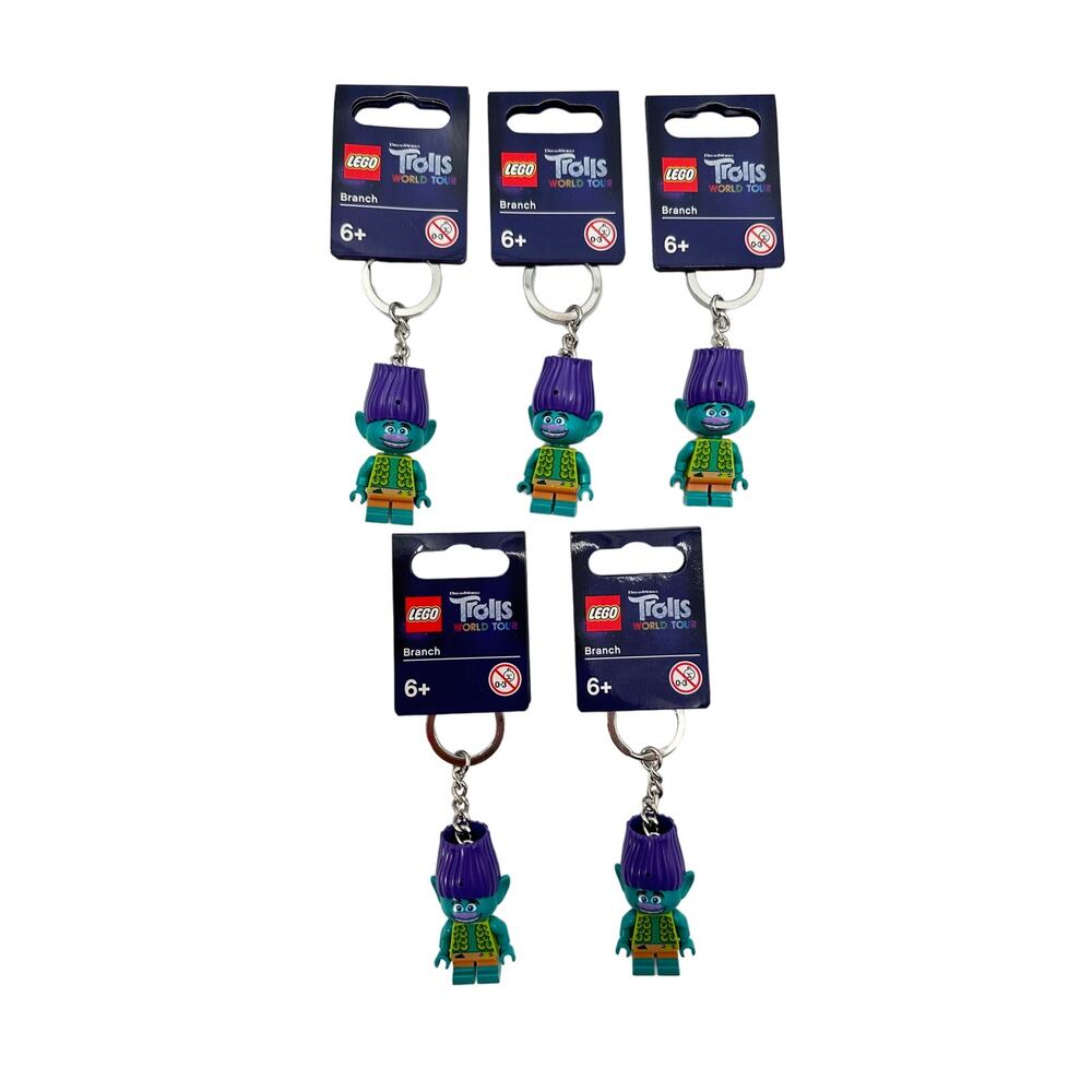 LEGO® New Trolls Branch Key Chain - 854004 - Set of 5